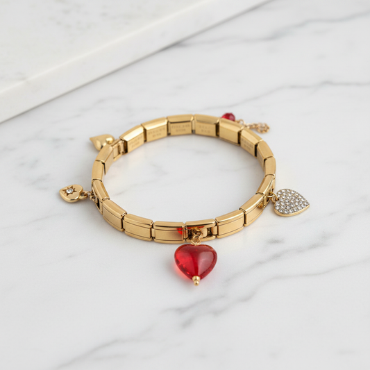 Italian Charm Bracelet σε λευκό φόντο